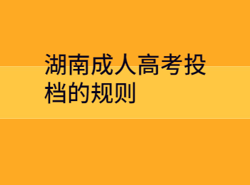 湖南成人高考投檔的規(guī)則